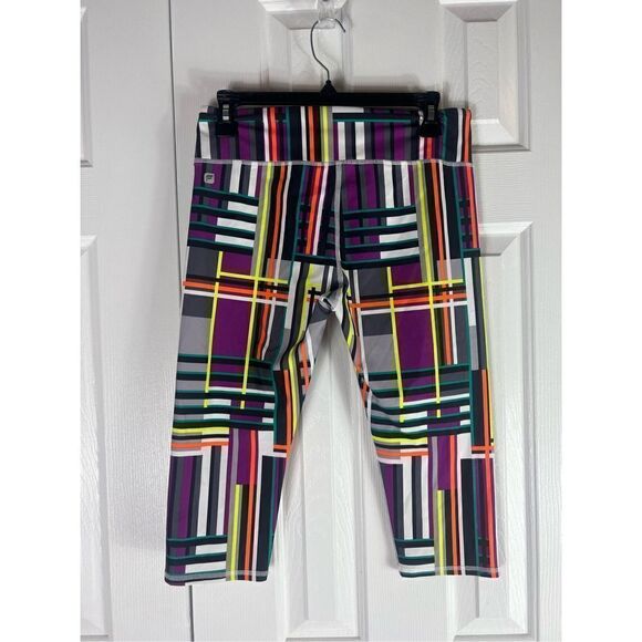 Fabletics Womens Geometric Capri Leggings Size M - Picture 2 of 2